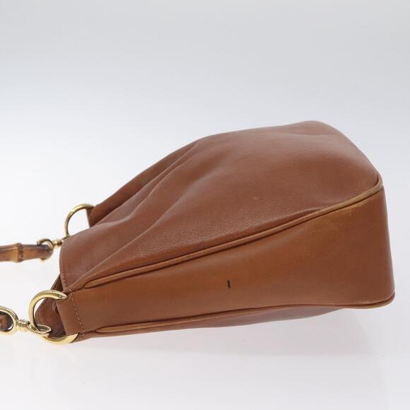 GUCCI Bamboo Shoulder Bag Leather Brown Gold 001 1448 001 1448 - Picture 5 of 16